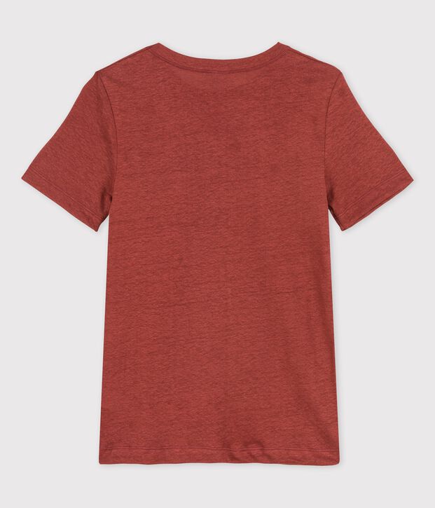 Camiseta L'ICONIQUE de lino de mujer marron