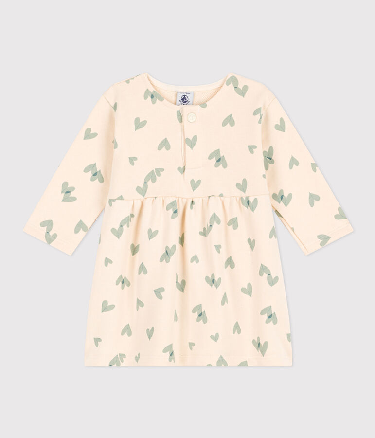 Vestido de mulet&oacute;n de manga larga para beb&eacute; crudo/verde