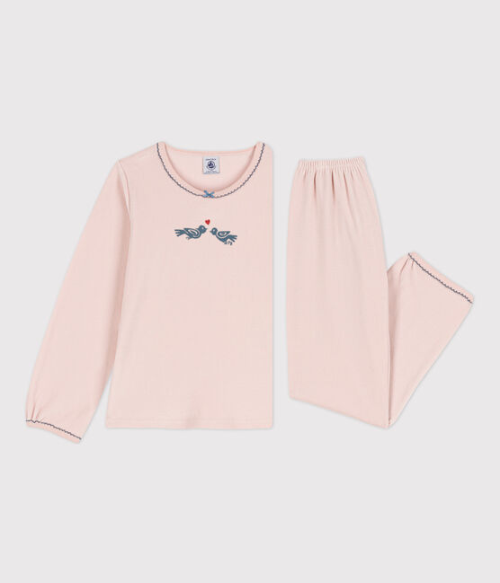 Pijama de terciopelo para niña rosa SALINE