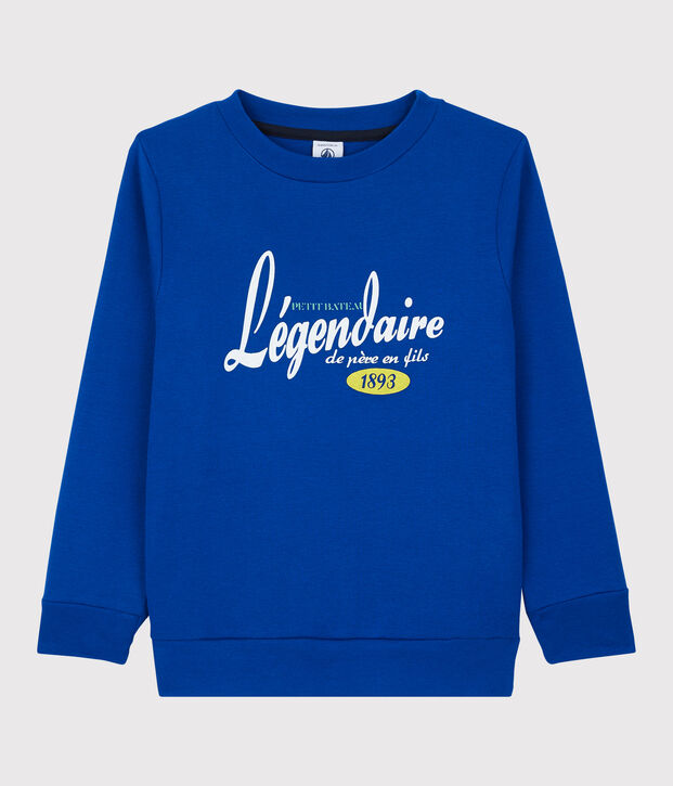 Sudadera de algod&oacute;n de ni&ntilde;o azul