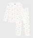 Pijama infantil de terciopelo con estampado de corazones