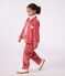 Camisa infantil lisa de terciopelo rosa