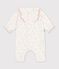 Combinaison b&eacute;b&eacute; en coton &agrave; volants imprim&eacute;e &agrave; fleurs crudo/multicolor