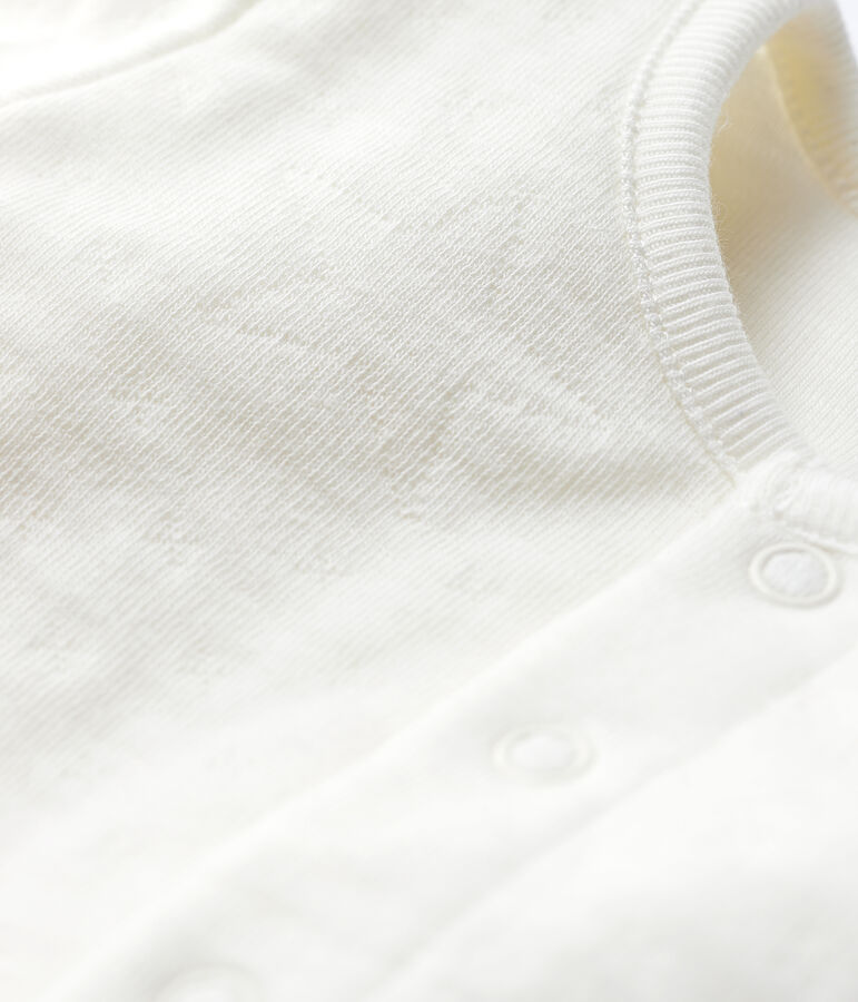 Rebeca blanca de estrellas de beb&eacute; de tejido tubular acolchado de algod&oacute;n ecol&oacute;gico blanco