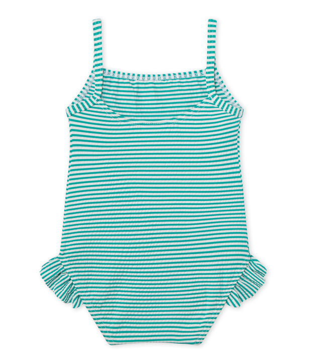 Ba&ntilde;ador para beb&eacute; ni&ntilde;a verde/blanco
