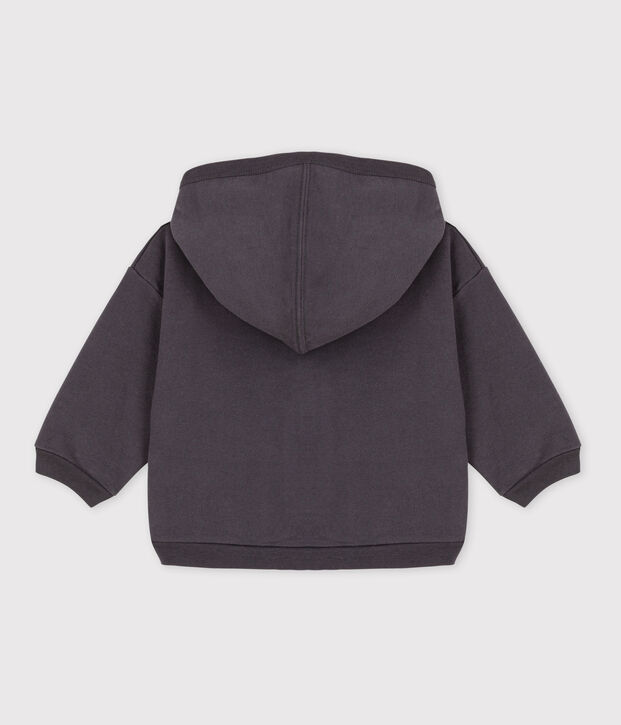 Sudadera con capucha de beb&eacute; gris