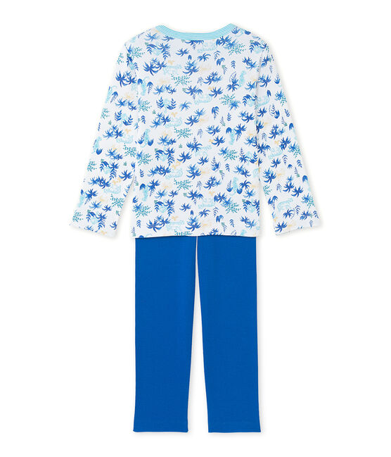 Pijama de niño estampado blanco ECUME/azul BLEU/ MULTICO