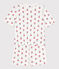 Pijama corto de algodón con flores para mujer blanco MARSHMALLOW/blanco MULTICO