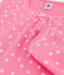Camisón con volantes de niña de algodón rosa PETAL/blanco ECUME