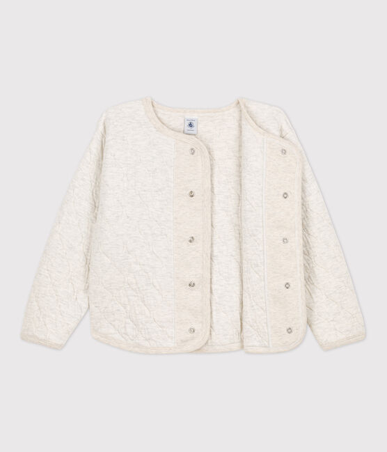 Cárdigan de túbico para niña beige MONTELIMAR CHINE