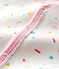 Pelele de terciopelo con estampado de confetis para bebé niña blanco MARSHMALLOW/blanco MULTICO