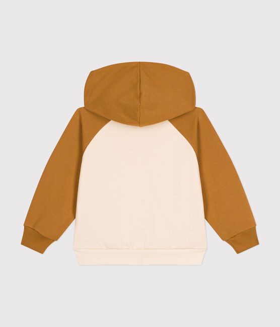 Sudadera de felpa con capucha para niño beige AVALANCHE/ CUIVRE