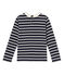T-shirt fille manches longues rayé azul SMOKING/beige COQUILLE