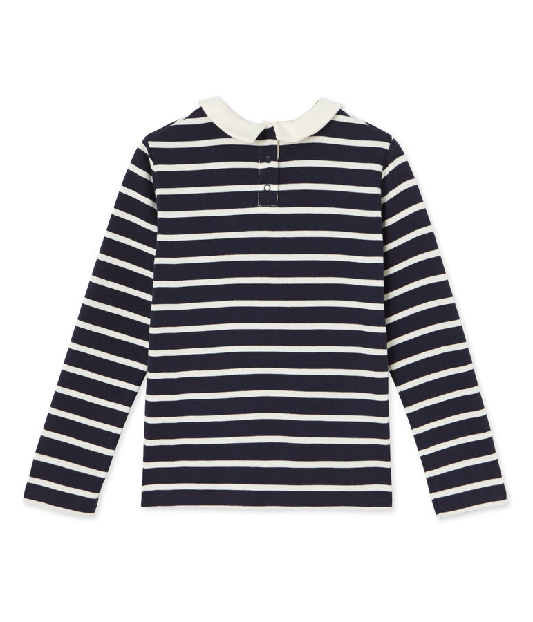 T-shirt fille manches longues ray&eacute; azul SMOKING/beige COQUILLE