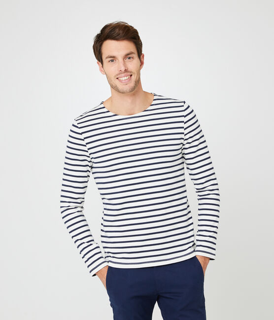 Jersey marinero icónico para hombre beige COQUILLE/azul SMOKING