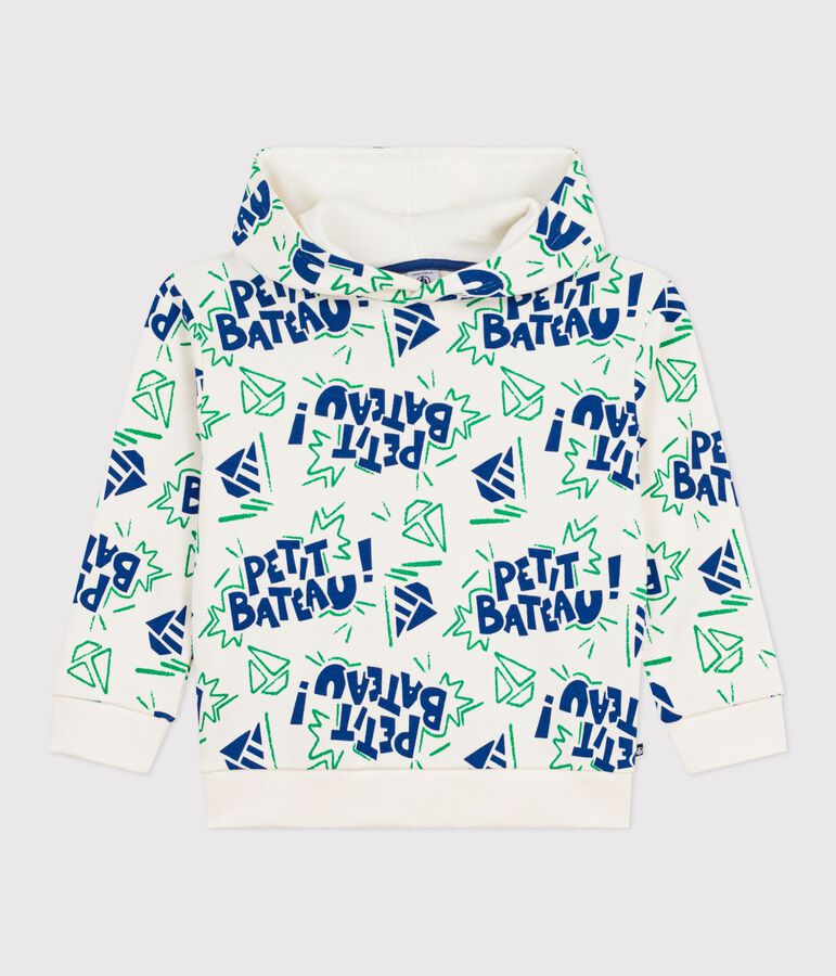 Sudadera infantil de algod&oacute;n con capucha y estampado MILK/ MULTICO