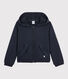 Sudadera con capucha de felpa de niña.