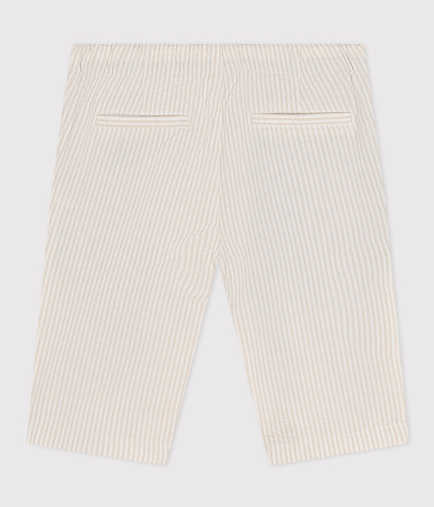 Bermudas beige/blanco