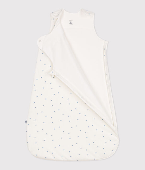 Saco de dormir para bebé en algodón estampado TOG 0.5 blanco MARSHMALLOW/azul ALASKA