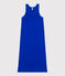 Vestido largo tipo camiseta sin mangas de algodón para mujer azul PERSE