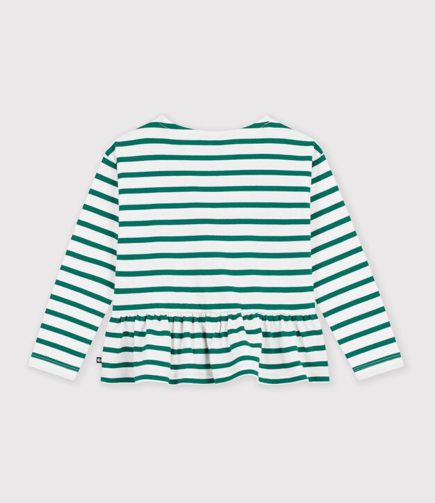 Marinera infantil de algod&oacute;n verde/verde