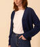 Chaqueta de punto inglés de algodón para mujer azul INCOGNITO