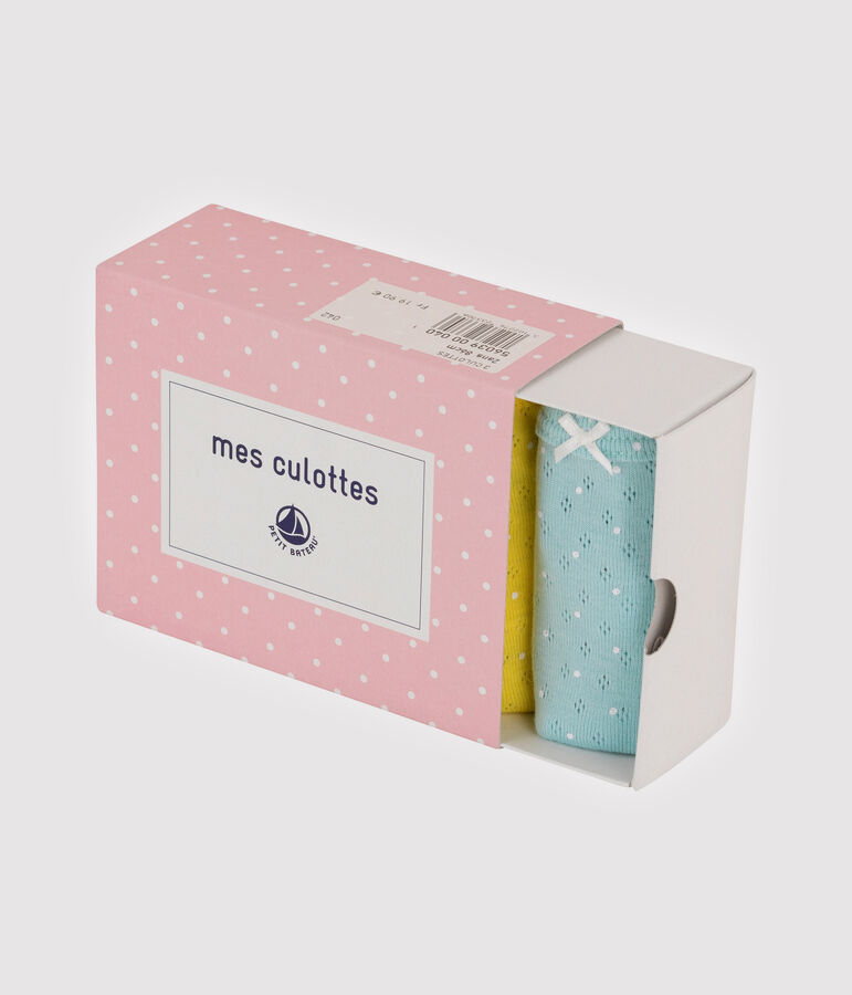 Lote de 3 braguitas de cintura alta con calado para ni&ntilde;a variante 1