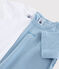 Juego de 2 camisetas de manga corta de milrayas azules de algodón ecológico para niño pequeño variante 1