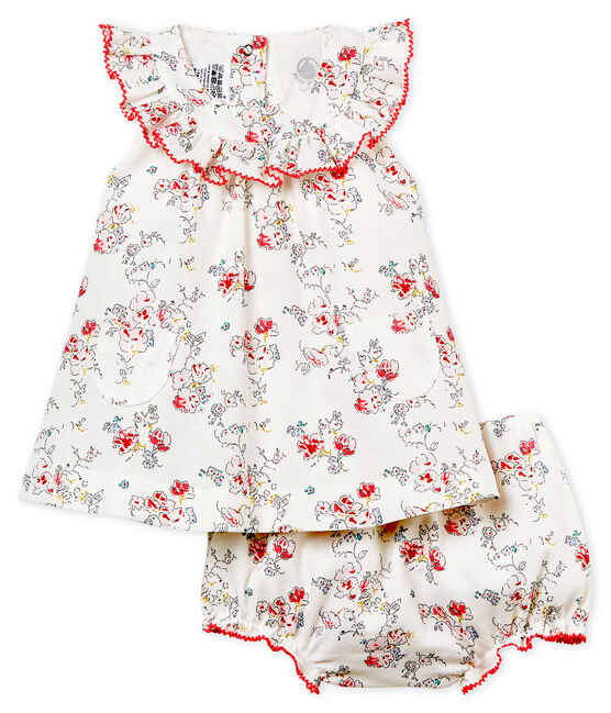 Vestido Estampado Y Bloomer Para Bebe Nina Marshmallow Multico Petit Bateau Vestido Estampado Y Bloomer Para Bebe Nina Marshmallow Multico Petit Bateau