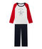 Pijama estampado para niño azul SMOKING/blanco LAIT/ FROUFROU