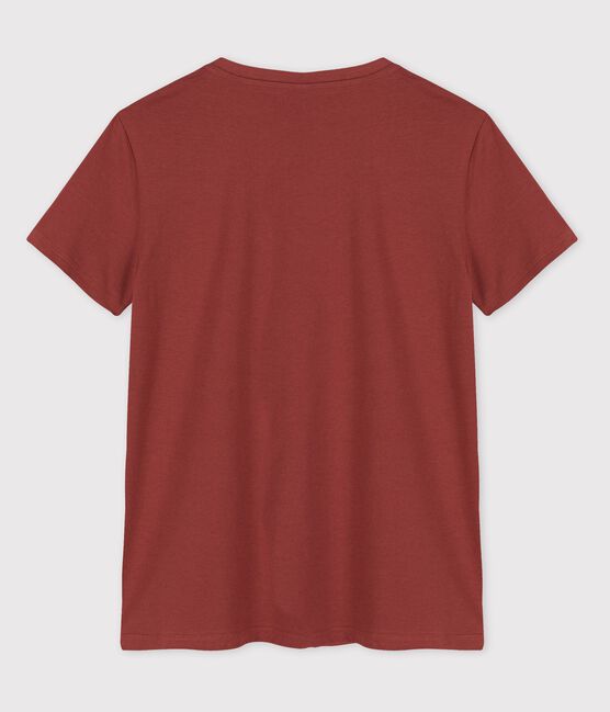 Camiseta RECTA con cuello de pico de algodón orgánico de mujer marron OMBRIE