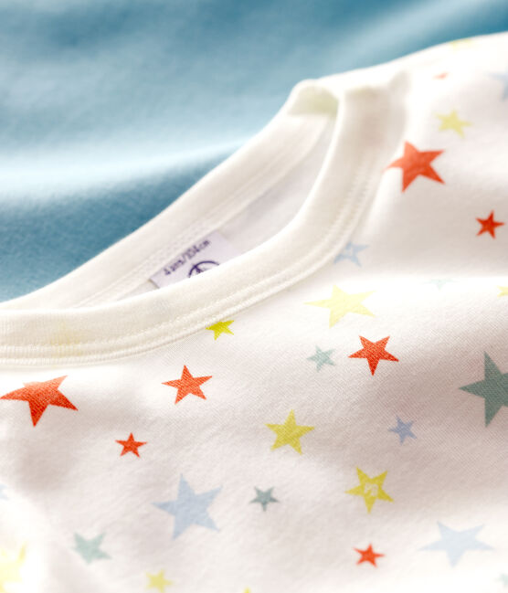 Lote de 2 camisetas de manga corta con estrellas multicolores de algodón ecológico de niño variante 1