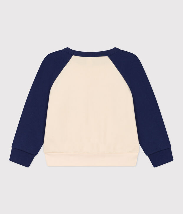 Sudadera de felpa para ni&ntilde;o/ni&ntilde;a azul/crudo