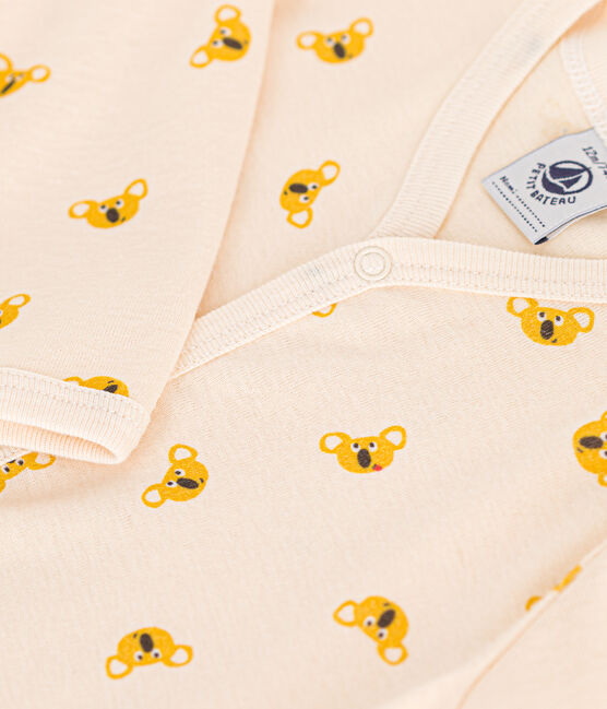 Pijama de koala de algodón para bebé blanco MARSHMALLOW/blanco MULTICO