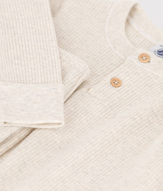 Pijama de algodón para niño/niña beige MONTELIMAR CHINE