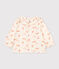 Blusa de bebé con estampado de pájaros de gasa de algodón blanco AVALANCHE/ MULTICO