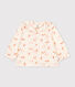 Blusa de bebé con estampado de pájaros de gasa de algodón