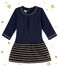 Vestidobi-materiamarinero para bebé niña azul SMOKING/amarillo DORE