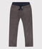 Pantalón recto de terciopelo medio de niña / niño gris BONGRIS