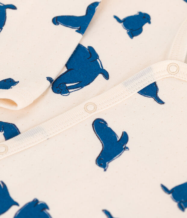 Pijama de t&uacute;bico con morsas para beb&eacute; crudo/multicolor