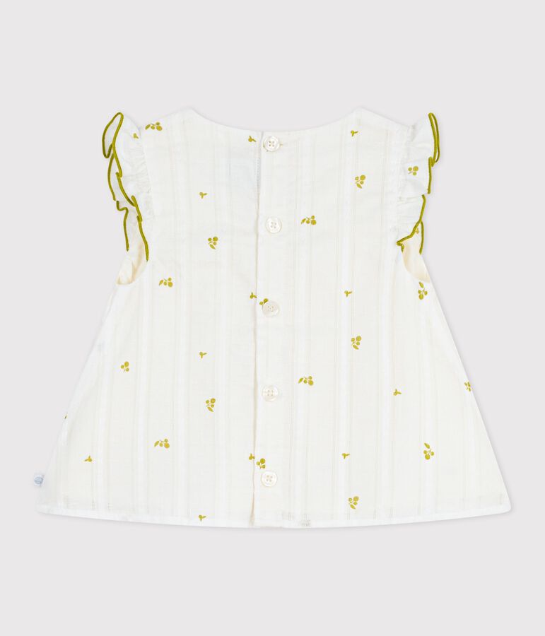 Blusa de algod&oacute;n sin mangas con estampado de flores para beb&eacute; verde MARSHMALLOW/ MOSS