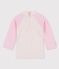 Camiseta anti-UV eco-sostenible de bebé rosa MINOIS/blanco MARSHMALLOW