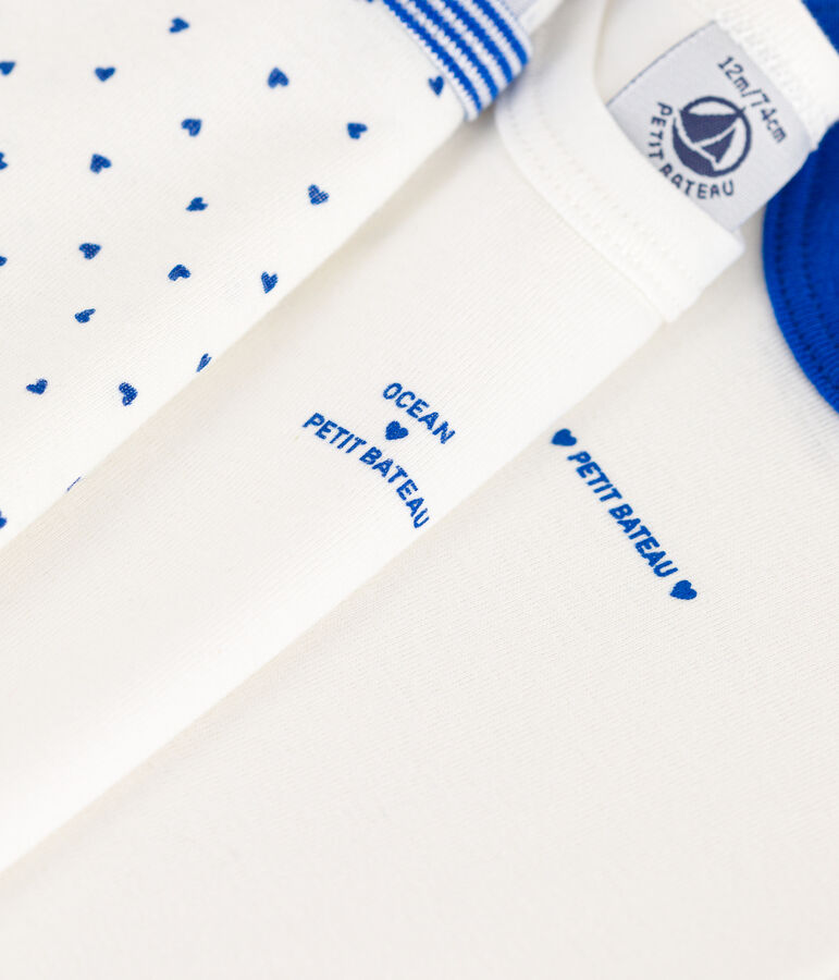 Juego de 3 bodis de manga corta de algod&oacute;n multicolor