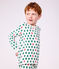 Pijama infantil de terciopelo con estampado blanco/multicolor