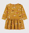 Vestido de micro pana de bebé amarillo TOPAZE/ MULTICO