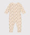 Pijama de felpa cepillada con estampado de flores para bebé blanco AVALANCHE/ MULTICO