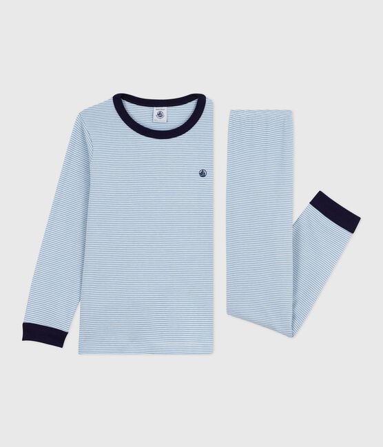 Pijama infantil de algodón a rayas ADRIATIC/ MARSHMALLOW