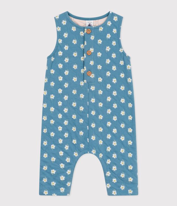 Mono sin mangas de t&uacute;bico acolchado y estampado para beb&eacute; azul/multicolor