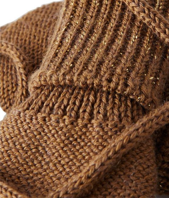 Manoplas para bebé niña marron BRINDILLE/amarillo DORE