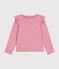 Camiseta de manga larga de punto para niña rosa ROSELINE CHINE